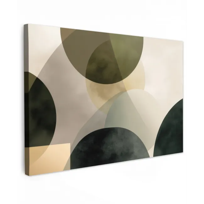Buiten canvas - Vlakken - Abstract - Beige - Cirkels