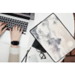 Bamboe - Azië - Grijs laptophoes neopreen klein -bureau
