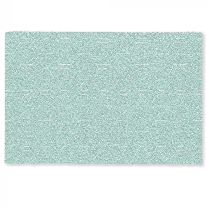 Turquoise - Patroon - Lijnen Deurmat klein 898 -zkaufland3d