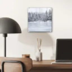 Meer - Dennen - IJs - Winter - Rustgevend plexiglas 5mm klein -sfeer6