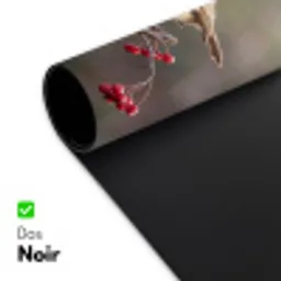 Roodborst - Tak - Bessen - Natuur Muismat XXL klein -zsfeer2_frans