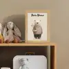 Knuffelbeer - Oranje bloemen - Vriendelijk Light Box met kabel (Kinderlampje) klein -sfeer2_kind