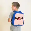 Kawai - Varken - Roze Kinderrugzak - Blauw middel -sfeer2