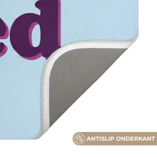 Speels - Boodschap - Blauw WCmat klein -USP_AntislipNL