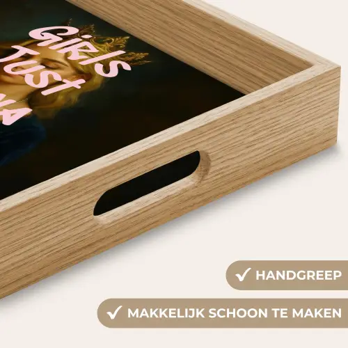 Kroon - Vrouw - Jurk - Opvallend Dienblad Rechthoek middel -USP_HandgreepNL
