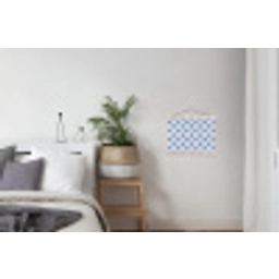Patroon - Tegel - Blauw textielposter latten blank klein 122 -woonkamer