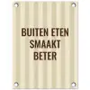 Buiten - Quote - Strepen - Zomer tuinposter los doek klein -3d