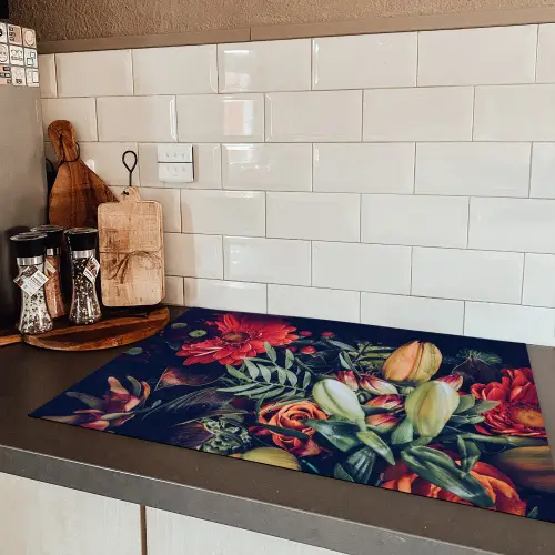 Herfstige Bloemenpracht Inductie beschermer vinyl 3mm klein -sfeer3