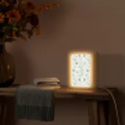 Bloemen - Getekend - Groen Light Box met kabel (Tafellamp) klein 925 -sfeer4