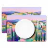 Landschap - Paars - Pastel - Huizen Placemat vinyl groot -zzsfeer2_Kitchenyeah-website
