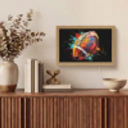 Graffiti - Sport - Rugby - American Football Light Box met kabel (Tafellamp) klein -sfeer2