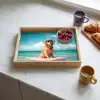 Zeewater - Hond - Golden retriever - Zonnebril Dienblad Rechthoek middel -sfeer2