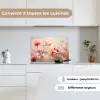 Bloemen - Watercolor - Roze - Abstract - Kunst keuken achterwand spatscherm klein -sfeer4_FR