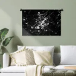 Verfspatten - Wit - Abstract - Explosie Wandkleed katoen klein -sfeer7