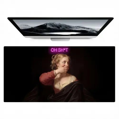 Quote - Neon - vrouw Muismat XXL klein -zzz3d