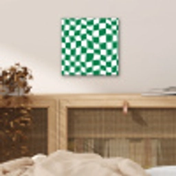 Schaakbord - Golvend - Groen aluminium wit klein 46 -sfeer3