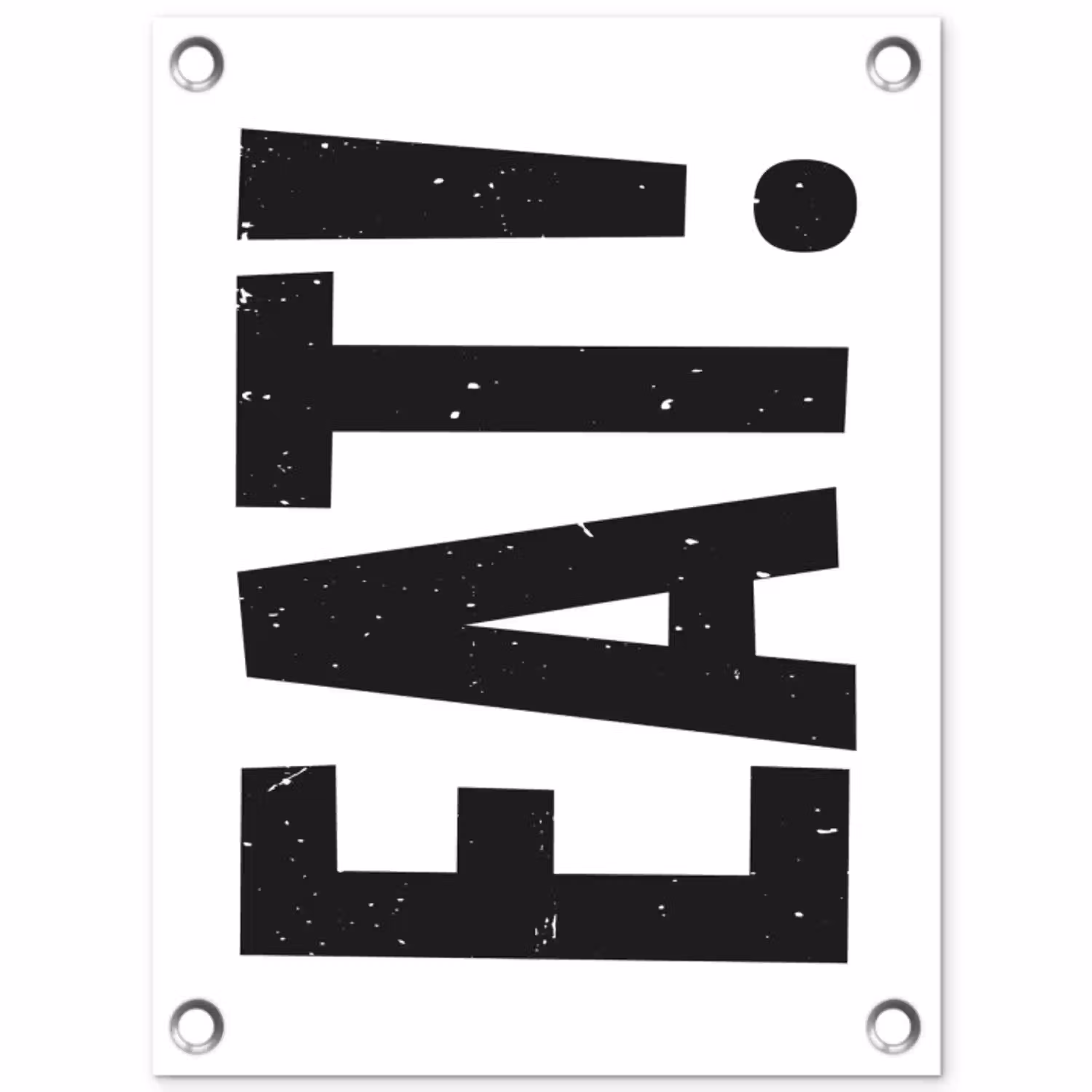 Decoratie - Eten - Zwart - Wit tuinposter los doek klein -3d