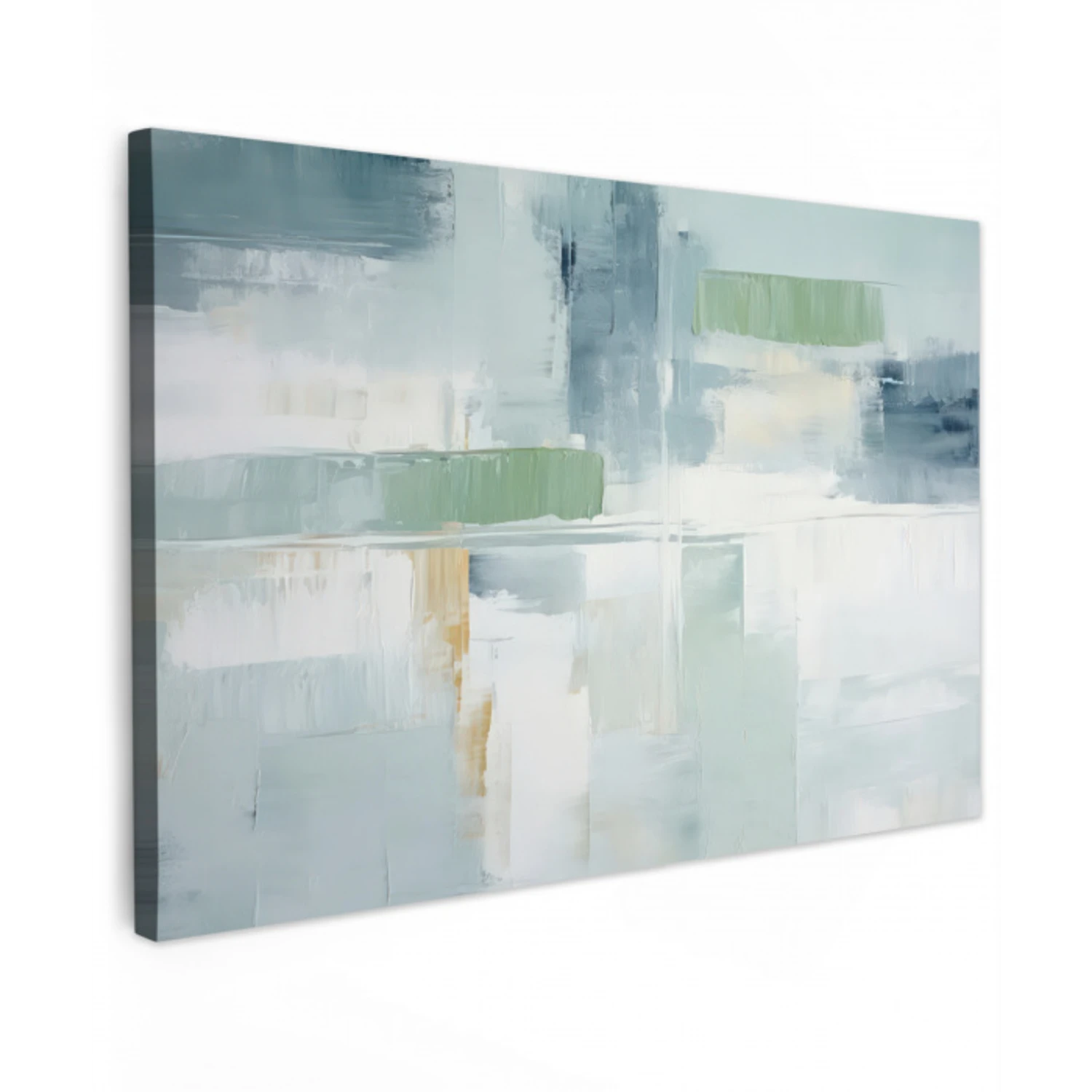 Verf - Moderne kunst - Abstract - Grijs canvas 2cm klein -z3d