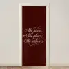 She plans she glows she achieves - Rood - Cursief deurposter klein -3d_beige
