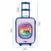 Schildpad die zwemt met zonsondergang Kinderkoffer - Blauw klein -productfoto_formaten
