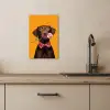 Hond - Oranje - Roos - Valentijn KitchenYeah - Keuken - Canvas klein -sfeer2