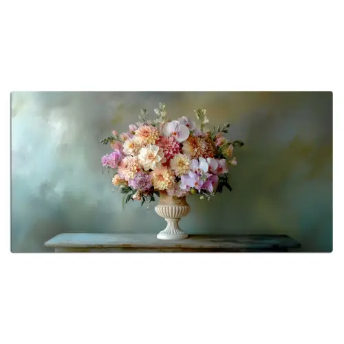 Orchidee - Boeket - Vaas - Bloemen Muismat XXL klein -3d_leeg