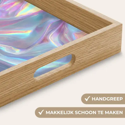 Golvend - Pasteltinten - Glanzend - Stof Dienblad Rechthoek middel -USP_HandgreepNL