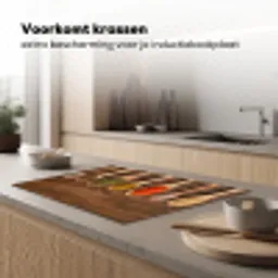 Pollepel - Kruiden - Eten - Specerijen - Tafel Inductie beschermer vinyl 3mm klein -sfeer1