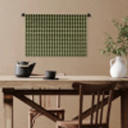 Ritmisch - Effect - Groen Wandkleed katoen klein 269 -sfeer6