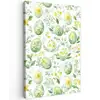 Patroon - Groen - Eieren Tuinposter op houten frame 2 cm dik klein -3d