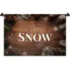 Sneeuw - Houtlook - Quote - Let it snow Wandkleed katoen klein -zz3d