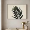 Palmblad - Donkere bladen - Subtiel Textielframe zwart klein -sfeer2
