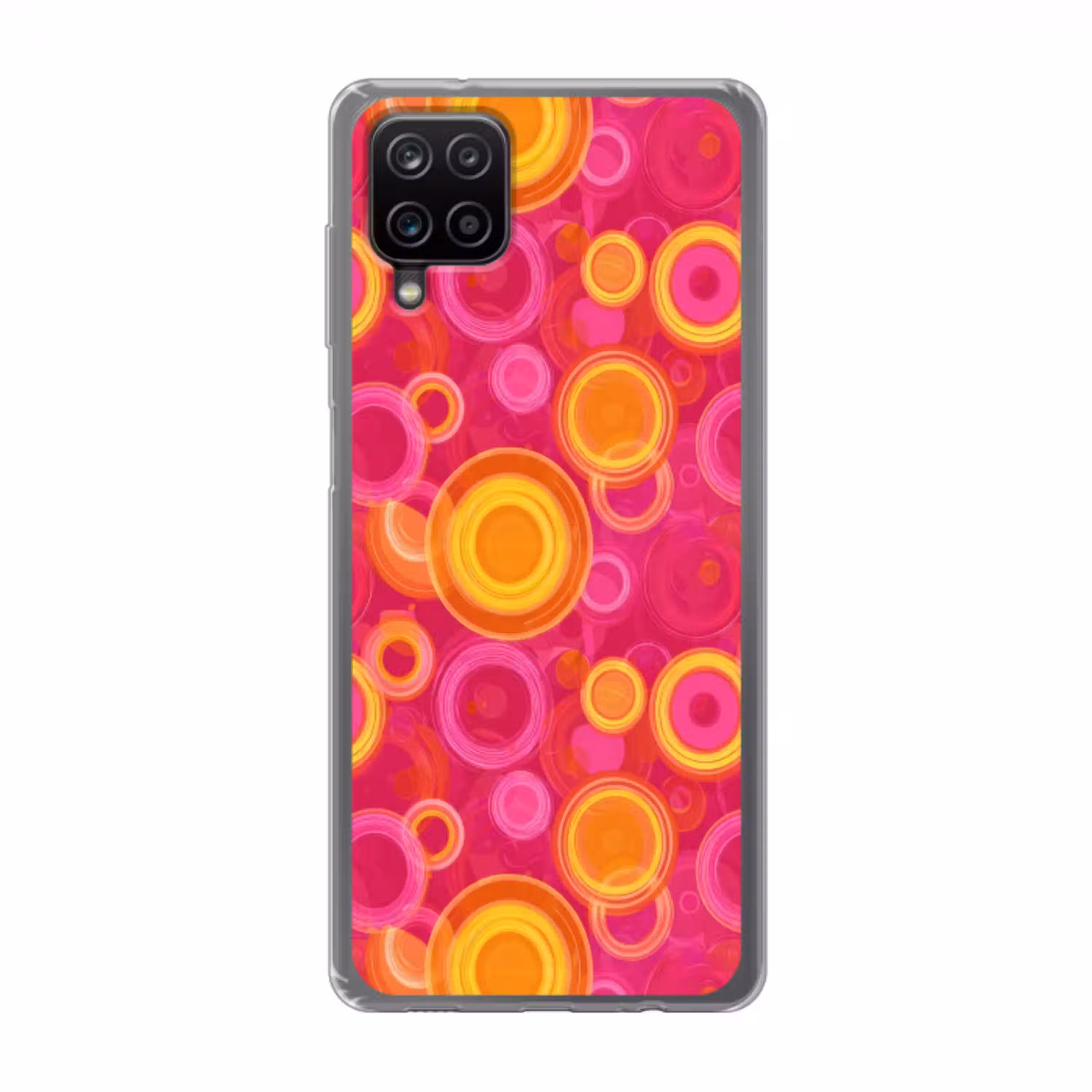 Cirkels - Design - Kleurrijk Telefoonhoesje Samsung Galaxy A12 klein 372 -3d