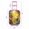 Giraf en olifant bij beekje in de Jungle Kinderkoffer - Roze klein -productfoto_formaten