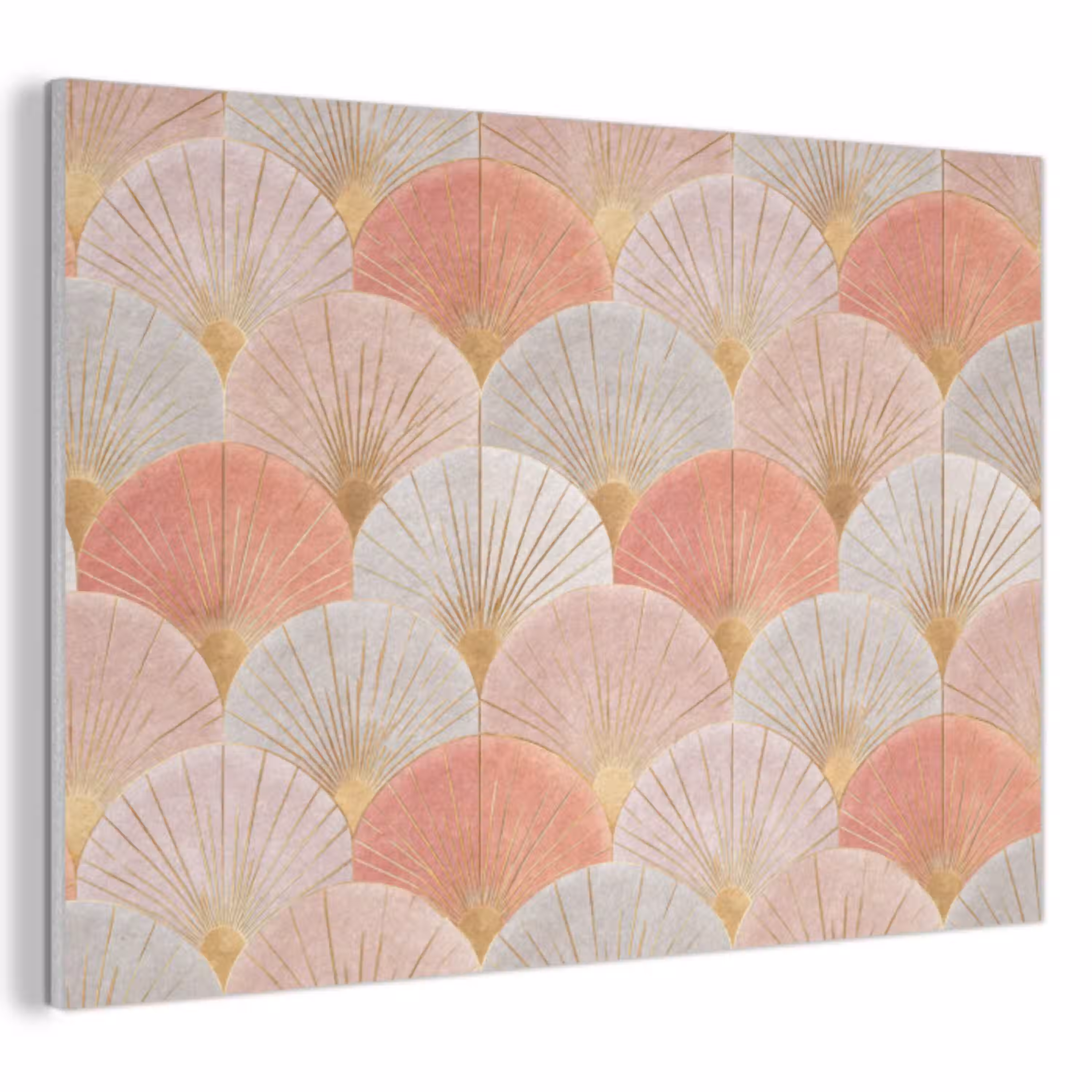 Waaiers - Goud - Roze PET vilt klein 837 -3d