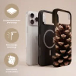 Dennenappel - Bos - Herfst - Bruin - Sfeervol Toughcase MagSafe Apple iPhone 17 Pro Max klein -USP_Lagen_NL
