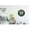Sierlijk - Vlinder - Groen - Bladeren Wandcirkel aluminium klein -kinderkamer
