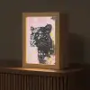 Zwart - Panter - Roze - Abstract Light Box met kabel (Tafellamp) klein -z3d_website