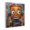 Robot - Graffiti - Oranje - Kleuren plexiglas 5mm klein -z3d