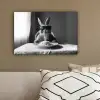 Konijn - Bunny - Zonnebril - Tafelkleed - Pasta - Schattig canvas 2cm klein -sfeer3