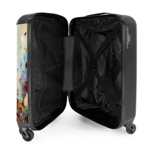 Olieverf - Bloemen - Kleurrijk - Natuur NBS - Handbagage koffer - Kinderen Unisex middel -binnenkant