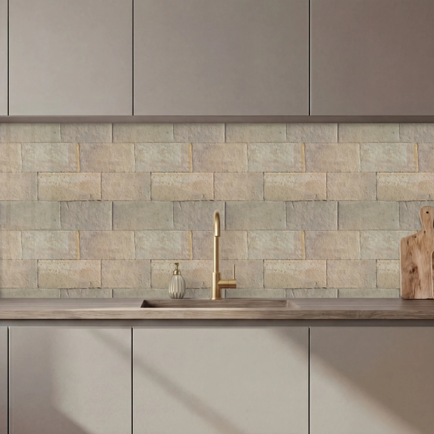 Hardstenen - Zandsteen - Geel keuken achterwand 2 middel 871 zz_3dshopping