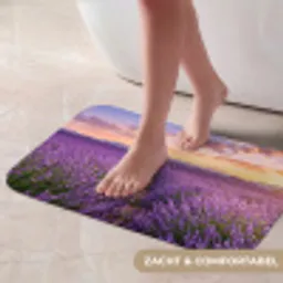 Lavendel - Veld - Natuur - Paars Badmat klein -USP_ZachtNL