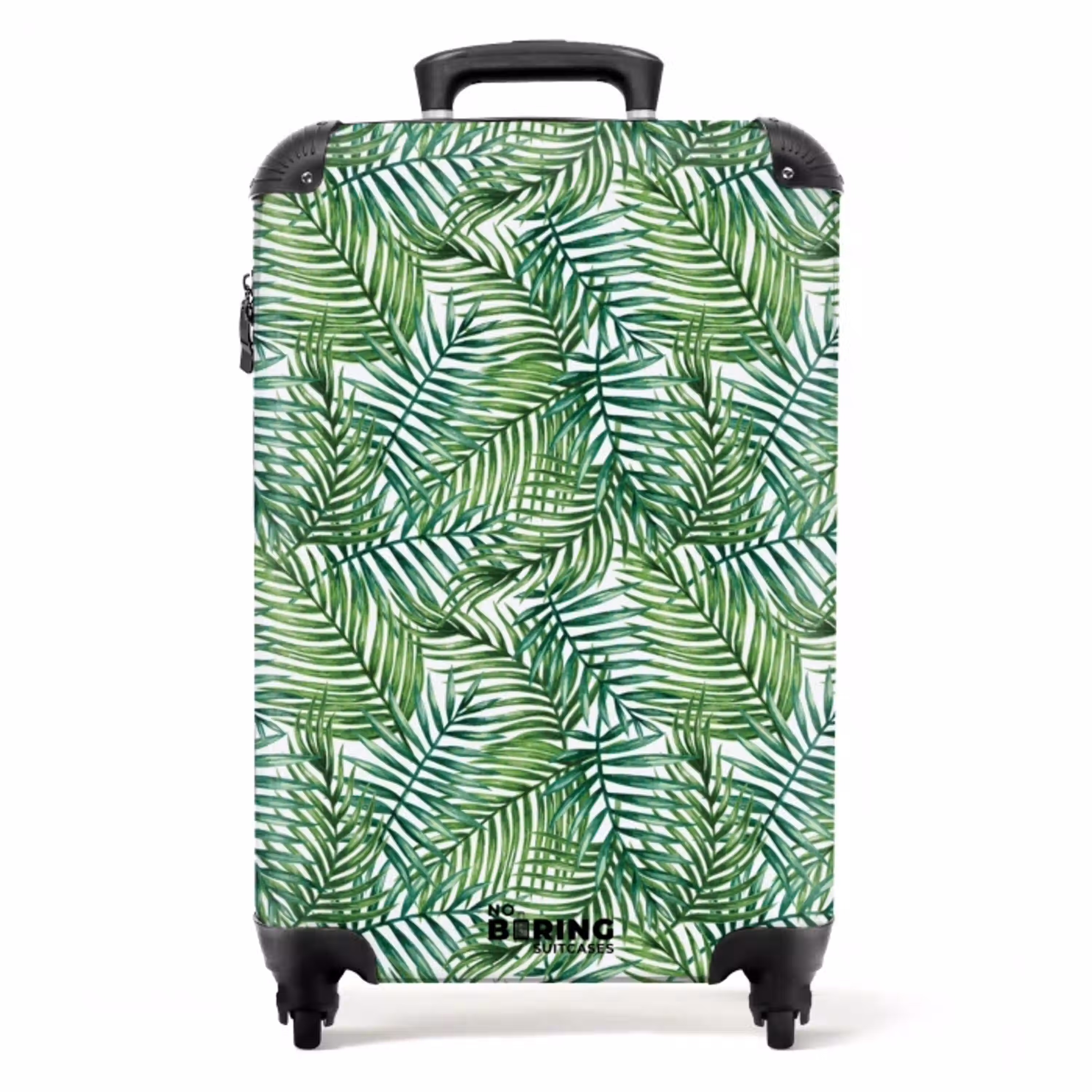 Palm bladeren patroon kleurrijk NBS - Handbagage koffer - Volwassenen Unisex middel -productfoto_recht