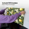 Hangende - Citroenen - Witte - Bloemetjes Inductie beschemer met haakjes klein 777 -ky-ophangen-nl