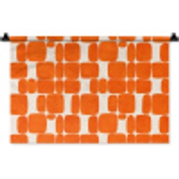 Patroon - Retro - Oranje Wandkleed katoen klein 269 -zz3d