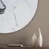 Schaakstuk - Loper - Zwart - Marmer Akoestische PET Vilt - Rond klein -sfeer5_closeup