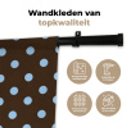 Klassiek - Stippen - Bruin Wandkleed katoen klein 269 -sfeer2