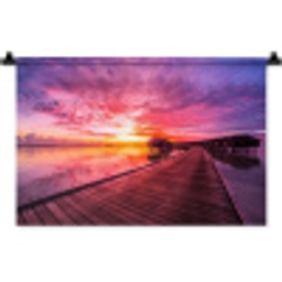 Steiger - Water - Zon - Roze - Horizon Wandkleed katoen klein -zz3d