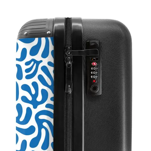 Abstract - Blauw motief NBS - Handbagage koffer - Kinderen Unisex middel -slot